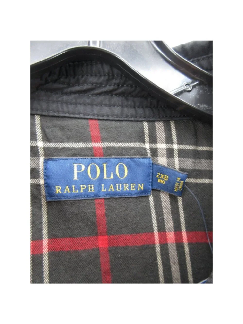 Polo Ralph Lauren Jacket 2XB Big Bi Swing Windbreaker Coat Plaid Lined